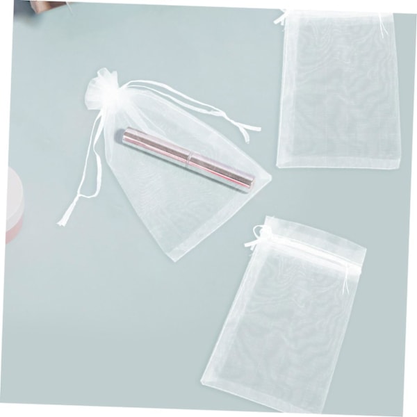 50 stk. Smykke Gavepose Snøre Organza Mesh Mini Poser Små Duftposer