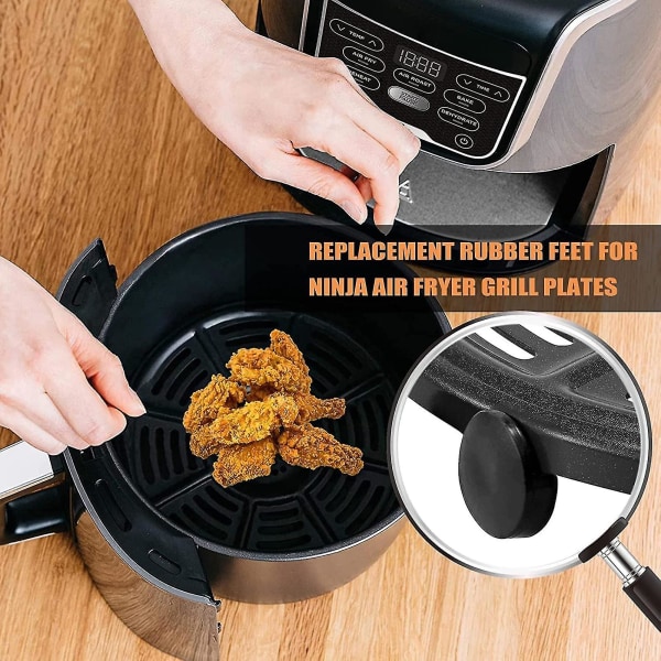 Air Fryer Silikonføtter Tilbehør Anti-ripe Beskytter det indre belegget for Pan Plate Crisper Plate Skuff 1PCS