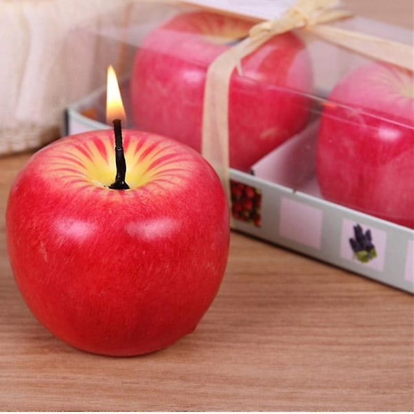 2kpl Romanttisia punaisen omenan appelsiinin mold tuoksukynttilät