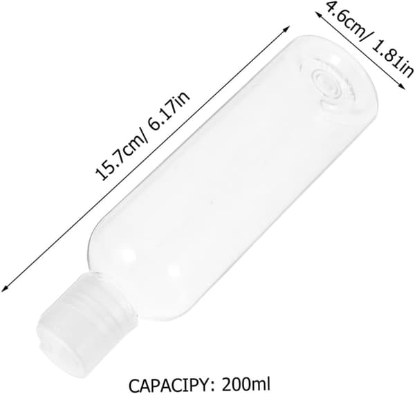 20 st mini plast lotionflaskor emulsionsdispenserflaskor med klämtopp för resor, hudvård, smink