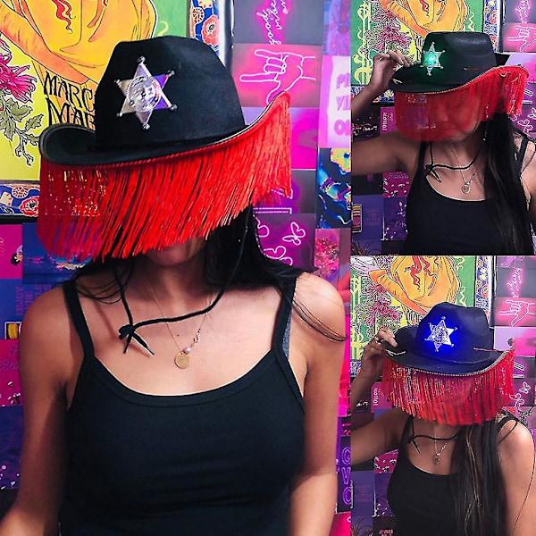 Möhippahatt Brud Fedorahatt Tofs Cowboyhatt Tofs Cowgirlhatt