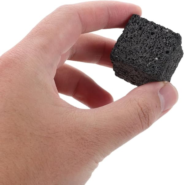 5 stk. sorte firkantede vulkanske sten aromaterapi diffusere 3x3x3 cm