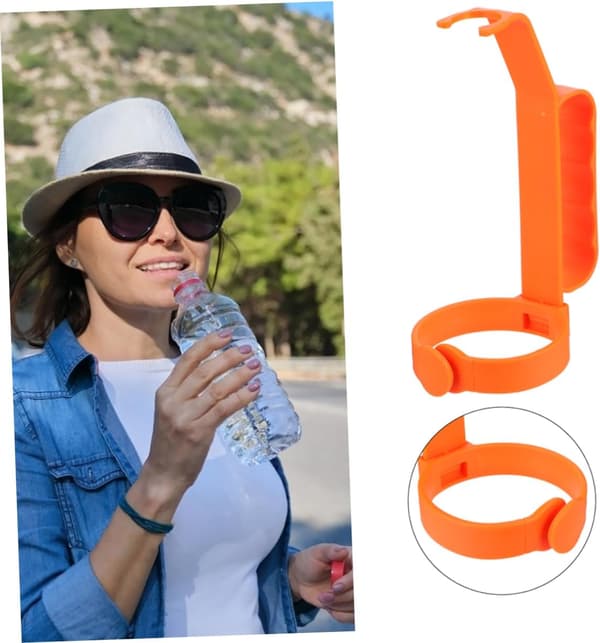 Multifunksjonell plastflaskeholder med ergonomisk design, solid drikkeflaske