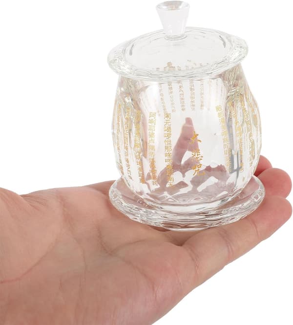 Krystallmatlagring Buddha Tilbyr Kopp og for Solid Rund Vannkopp