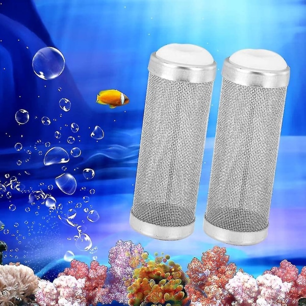 5 stk. Akvarium Filter Indløbsgitter Rustfrit Stål Kurv Rejer Beskyttelse Metal Filter