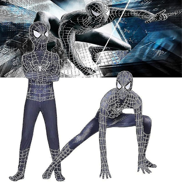 Børne Venom Kostume Superhelt Jumpsuit Fancy Outfit 11-12 Years
