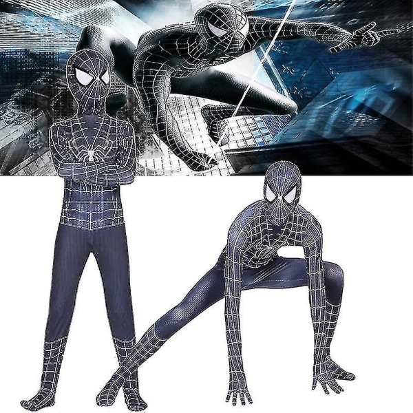 Kids Boys Venom Costume Superhero Jumpsuit Fancy Outfit 11-12 Years