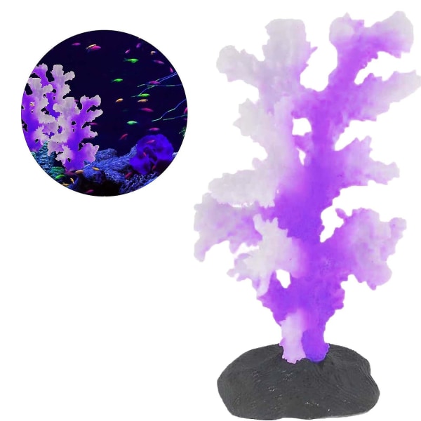 1 Stk Glødende Effekt Coralcoral Plant Ornamenter,akvariet Coral Decor