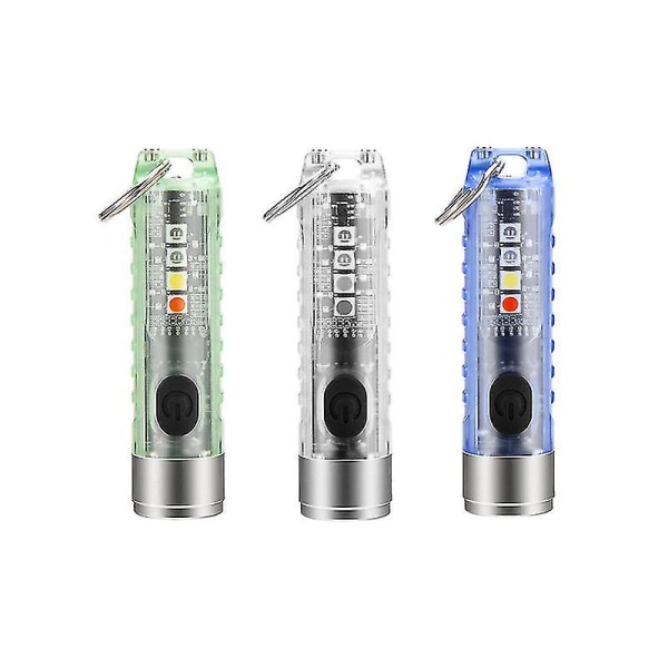 Mini Taskulamppu, Ladattava Avaimenperän Taskulamppu Led-Valaisin, 350 Lumenia