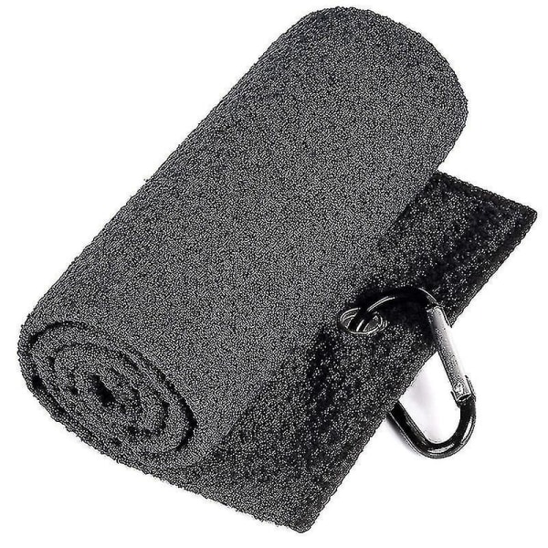 Golfhåndklæde, Premium mikrofiber stof vaffelmønster håndklæde, Heavy Duty karabinhage Clips (2 stykker)