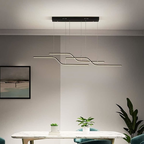 Hengende LED-lampe i nordisk stil, stripe-restaurant-lysekroner