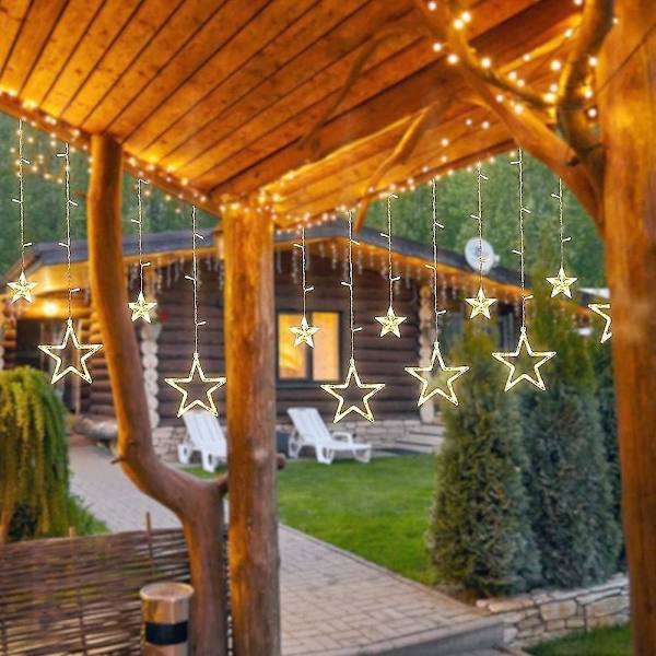 Tähti-ikkunaverhojen jouluvalosarja