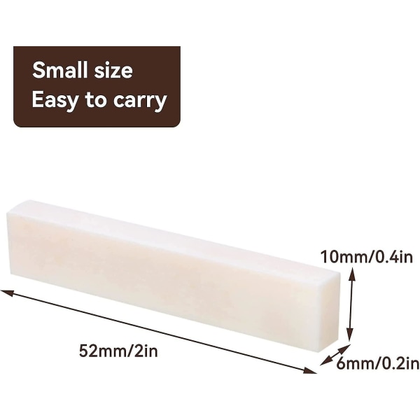 DIY Blank Buffalobone, Nut String Pillow Bone Uten Spor Guitar Bridge