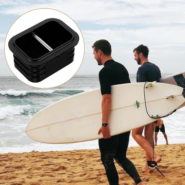 Surfbräda Benkoppelplugg Svart Rektangulär Surfbräda Benrepfixator Robust Stöldskyddskedjeplugg