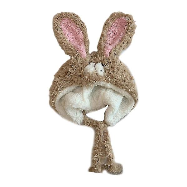 Rabbit Caps Nymph Pupuhat Furry Rabbit Lahjat Lämmin Talvi Hatut Khaki