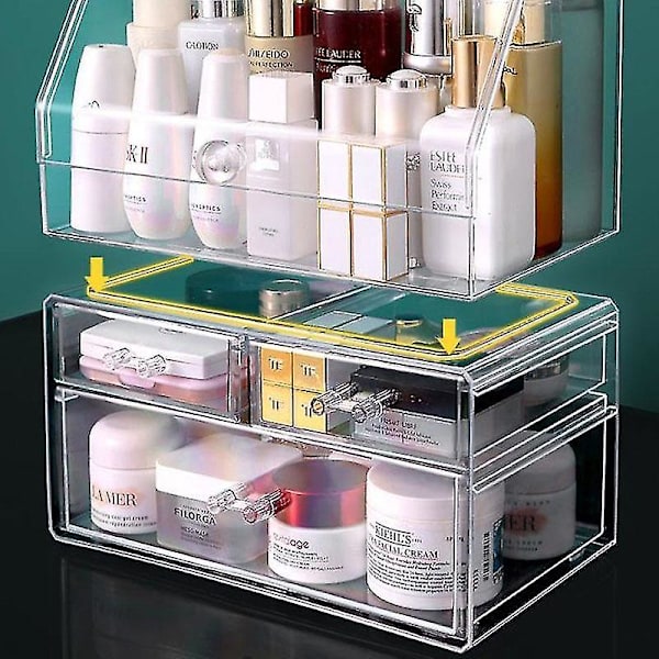 Kosmetik Opbevaringsboks Makeup Organizer Støvsikkert Låg