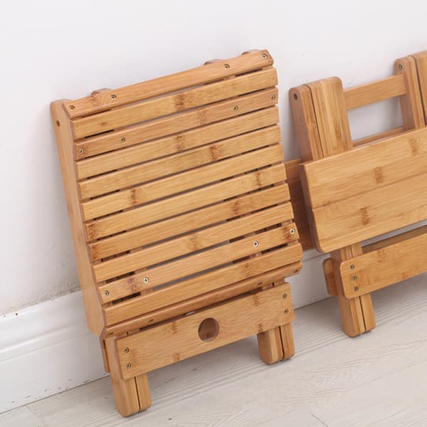 Bærbar sammenklappelig campingstol med syntetisk materiale og sammenklappeligt design