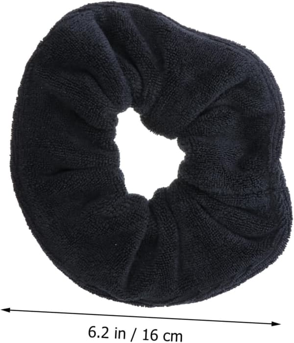 4 stk. overdimensionerede hårtørrende scrunchies, absorberende mikrofiberhårbånd til spa og sport