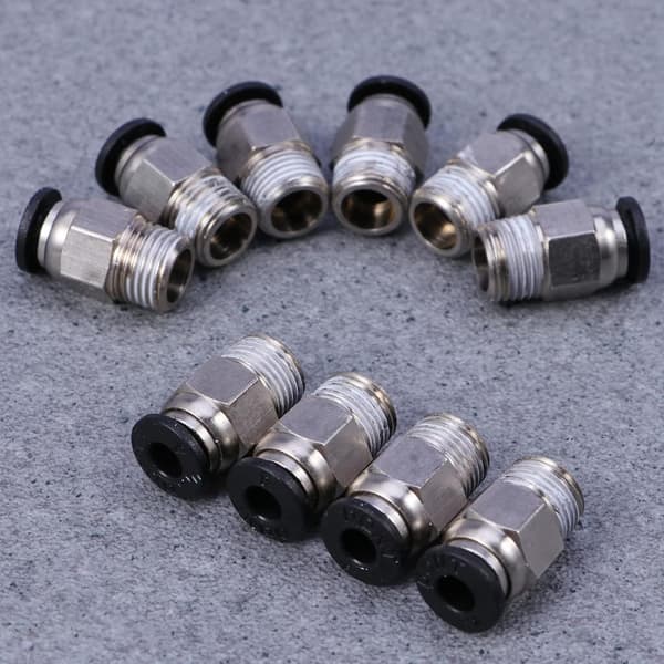 24 stk. profesjonell mannlig rett pneumatisk PTFE-rørkobling