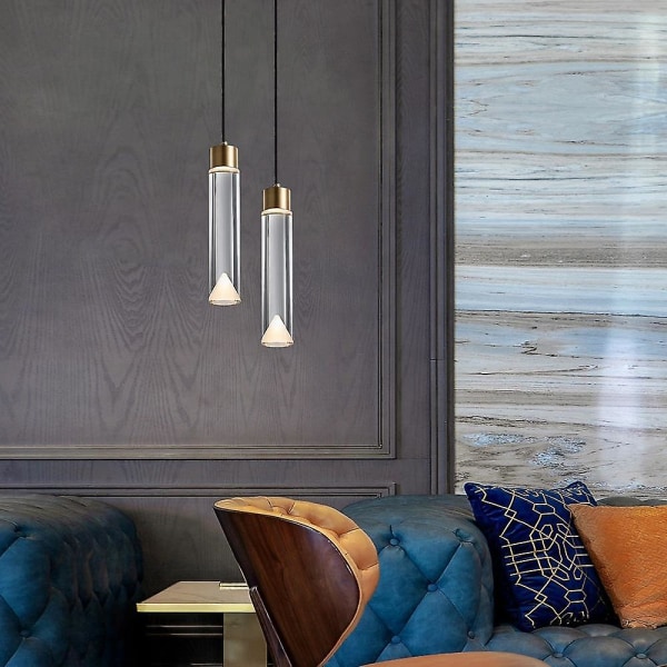 35cm Hengelampe med enkelt design, LED-krystall, kobber