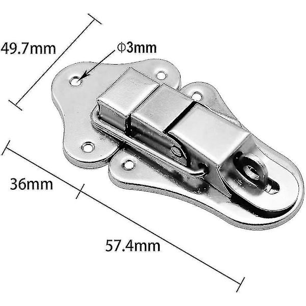 6-pack Låsbar Toggle Catch Robust Resväska Trälåda Flyg Case Spänne Present