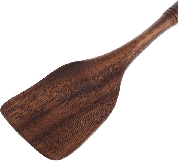 Stekspade i trä med långt handtag, non-stick stekspade i trä