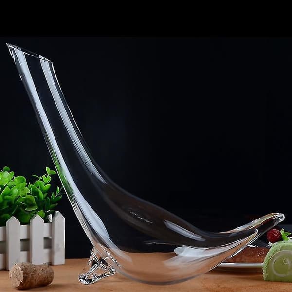 Handgjorda Kristallglas Vin Decanter Koppar Hip Flaskor