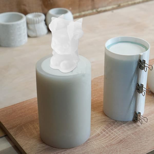 3D Hjort Silikon Epoxy Form for DIY Harpiksstøping, Hvit Multifunksjonell Hjemmeinnredningsform