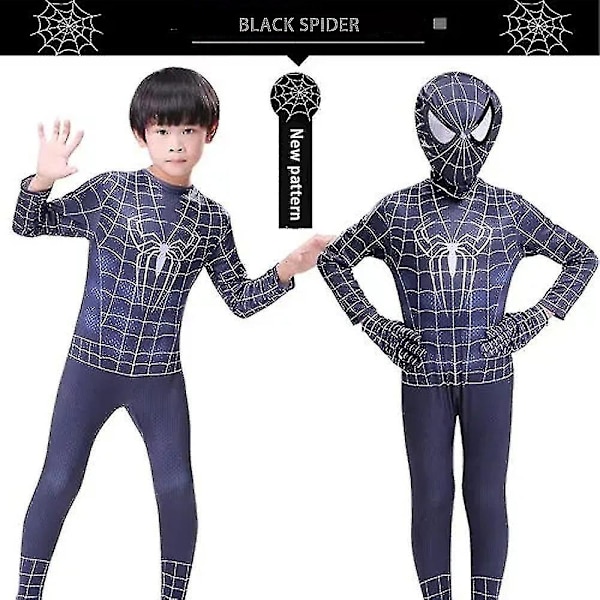 Barn Gutter Venom Kostyme Superhelt Jumpsuit Fancy Outfit 4-5 Years