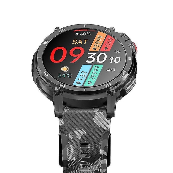 1,6-tuumainen ulkokäyttöön tarkoitettu kolmen kestävä Sport Smart Watch -vesitiivis watch Silver