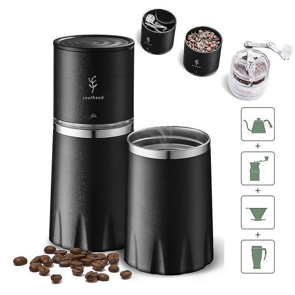 Bærbar kaffekanne Reisekopp Kaffe Kvern