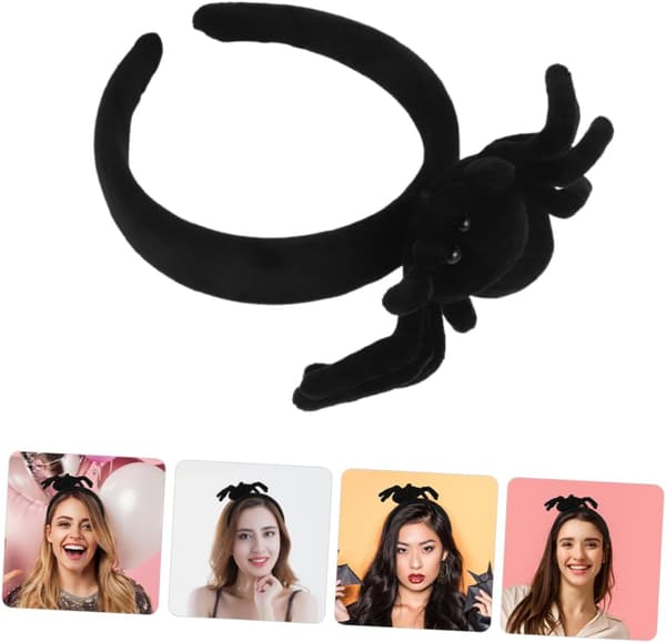 2 stk Halloween Edderkopp Hodeplagg Edderkopp Hårspenne Festtilbehør for Cosplay