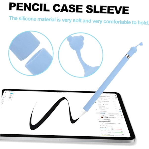2 st Silikon Pennfodral Anti-fall Penna Stylus Pennlock Penna