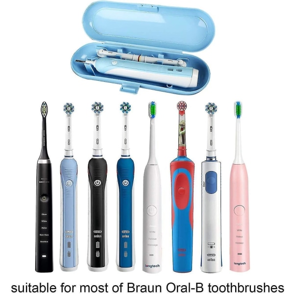 3 styks rejsebeskyttelsesdæksel til elektriske tandbørster og erstatningsbørstehoved, rejsetaske Tandbørsteboks til elektriske tandbørster - hvid, B