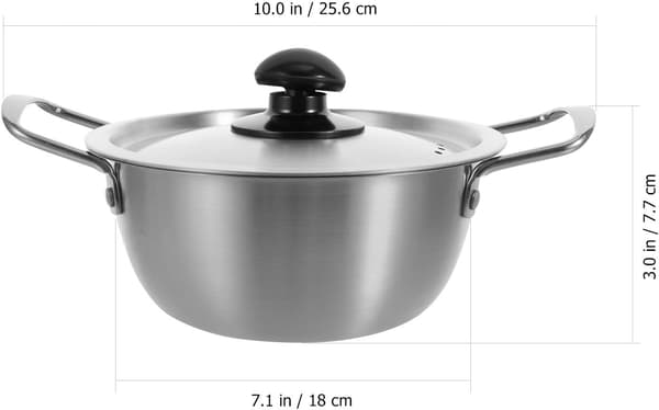 Dobbelt-håndtag Suppe Nudler Gryde Køkken Rustfrit Stål Gryde Rustfrit Stål Nem