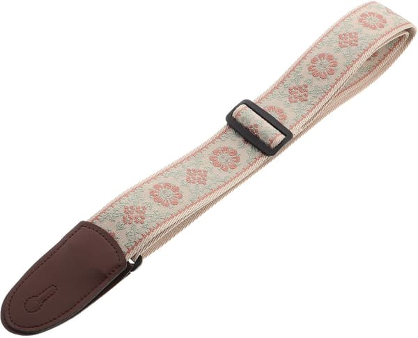 Etnisk justerbar gitarrrem Bred bekväm crossbody för akustisk gitarr bas ukulele-spelare