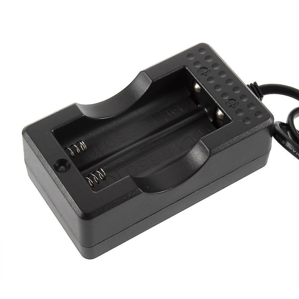Bærbar reise-LED dobbelt batterilader for 18650 Li-ion