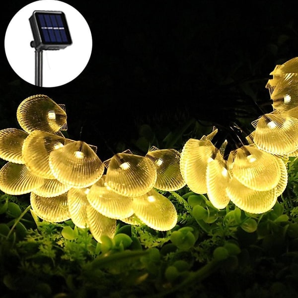 Solar String Lights Outdoor Shell Fairy Tale 50led