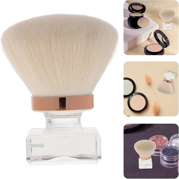 Svampborste Sminkborstset Pudervippa för Löst Puder Rouge och Highlighter