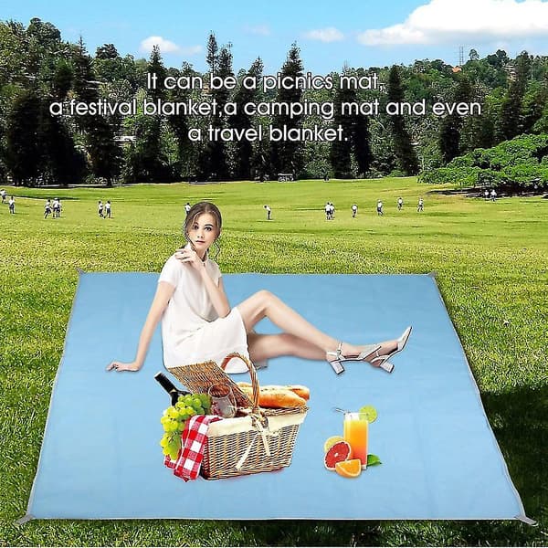 200x200cm Foldbar Sandfri Strandmåtte til Camping