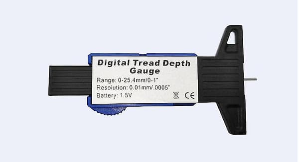 Kolfiber Elektronisk Digital Däckdjupmätare (blå) (1 st)