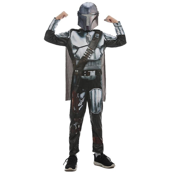 4-10 Barn Krigare The Mandalorian Kostym Outfit Jumpsuit Med Mask Dräkt 7-8 Years