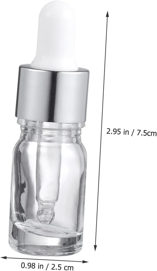 15 st 5 ml glasdroppflaskor Aromaterapi Eteriska Oljebehållare Dispensrar