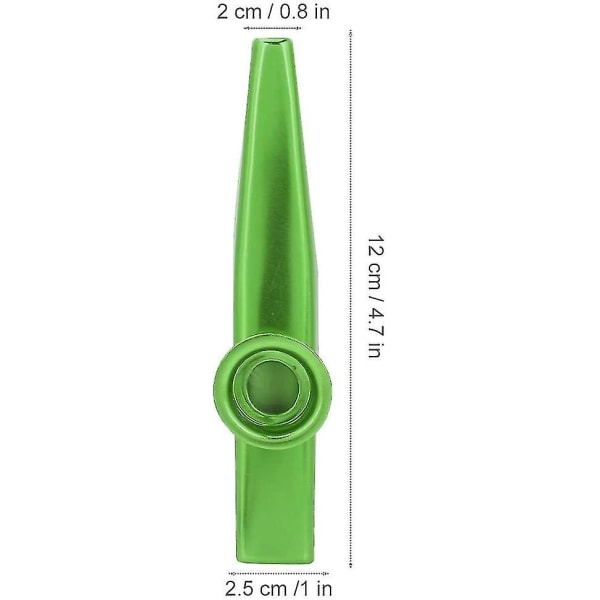 6 kpl Kannettava Kazoo, kestävä alumiiniseos Kazoo huilu, suuurku, musiikki-instrumentti lahjalelu