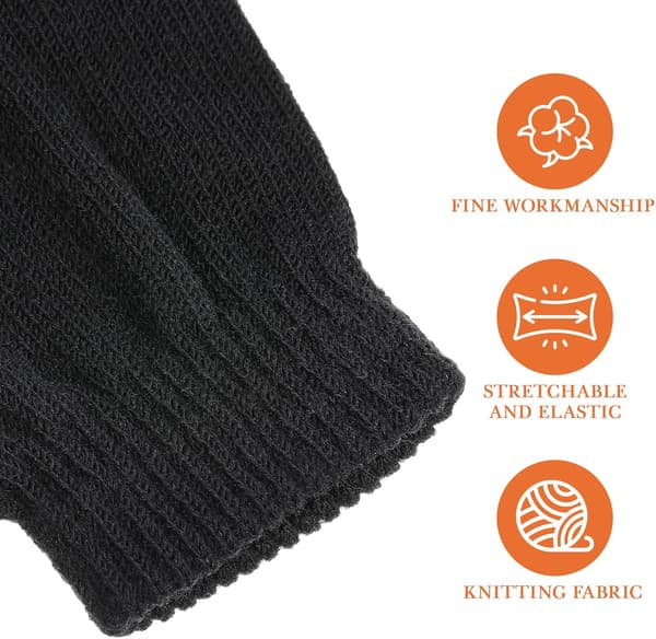 Vinterhandskar för barn 4-12 år, varma stickade handskar för barn, stretchiga termiska akrylhandskar
