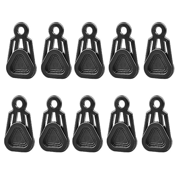 Tarpklämmor Set, Utomhus Camping Klättring Tält Fästklämma Heavy Duty Lås Grepp Markis Klämmor Multifunktionell Vindtät Vindrep - Tillbehör (10st, svart)
