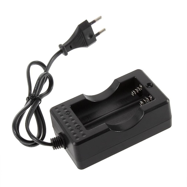Bærbar reise-LED dobbelt batterilader for 18650 Li-ion