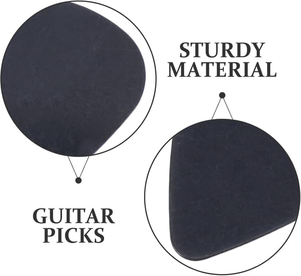 Celluloid gitarrplektrum 0,5 mm svarta 10 st för elektriska akustiska och basgitarrer robusta plektrum