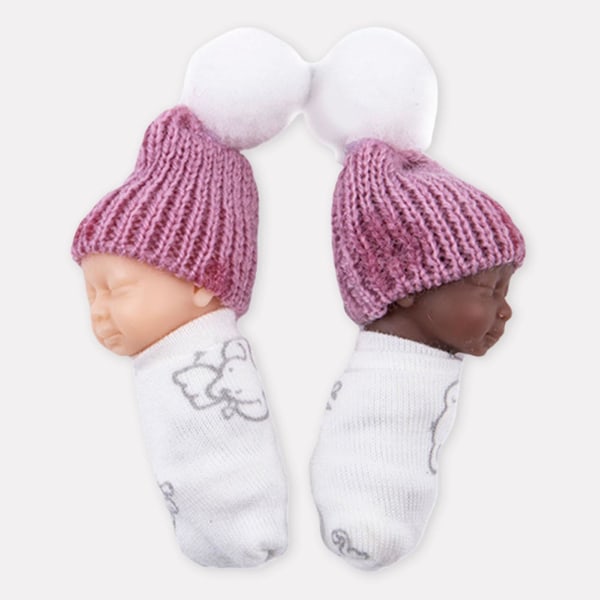 Mini Resinbebisar 7cm Långa Miniatyr Söta Sovande Bebisfigurer För Samlare Gåvor Barn Flickor