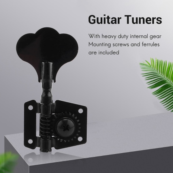 5 stk Gitartilbehør Vintage Open Bass Gitar Stemmeskruer Maskinhoder Stemmeskruer Svart 1l4r For
